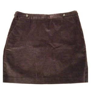 Banana Republic grey corduroy skirt pockets sz 10
